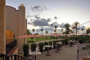 Outdoor banquet area