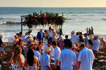 Outdoor wedding area
