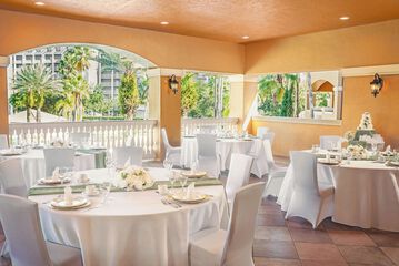 Outdoor wedding area