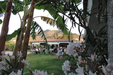 Outdoor banquet area