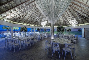 Outdoor banquet area