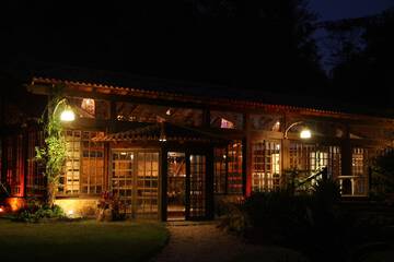 Outdoor banquet area