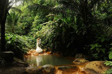 Outdoor wedding area