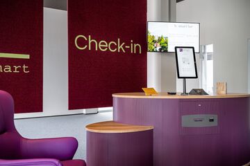 Check-in/check-out kiosk