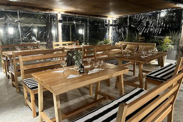 Outdoor banquet area
