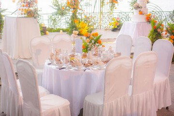 Outdoor wedding area