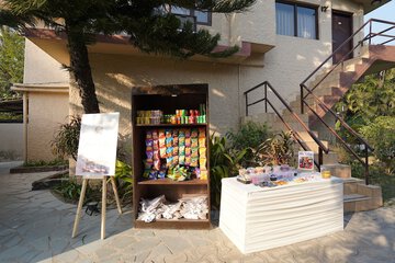 Outdoor banquet area
