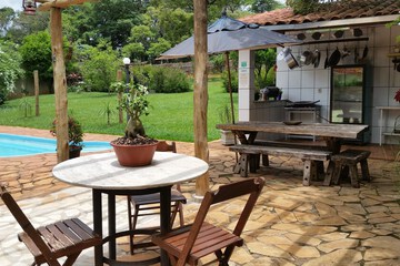 Outdoor wedding area