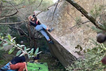 Outdoor rock climbing