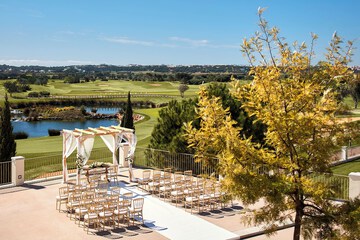 Outdoor wedding area