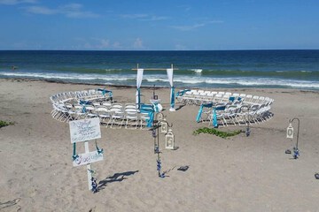 Outdoor wedding area