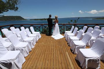 Outdoor wedding area