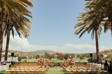 Outdoor wedding area