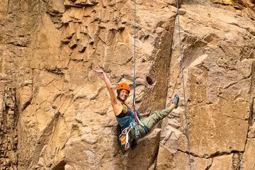 Outdoor rock climbing