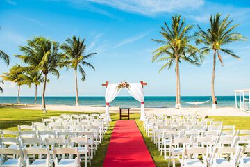 Outdoor wedding area
