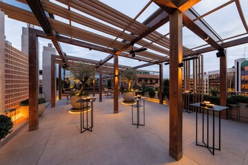 Outdoor banquet area