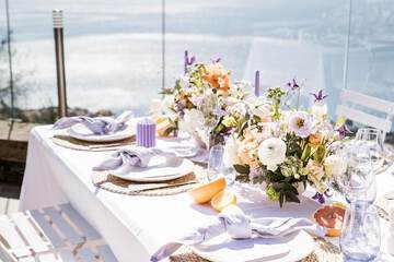 Outdoor wedding area