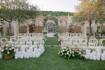 Outdoor wedding area