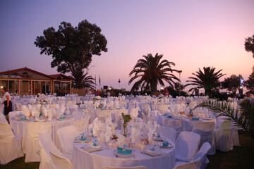 Outdoor wedding area