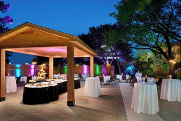 Outdoor banquet area