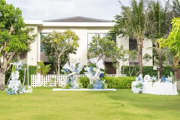 Outdoor wedding area