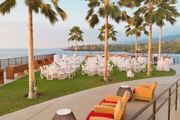 Outdoor wedding area