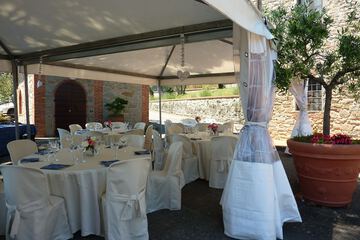 Outdoor wedding area