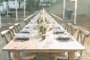 Outdoor wedding area