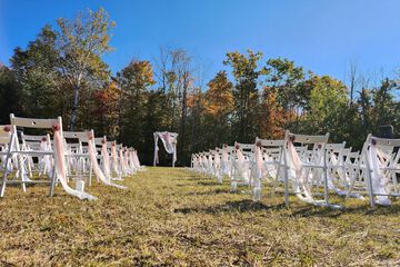 Outdoor wedding area