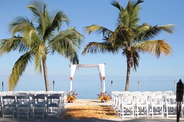 Outdoor wedding area