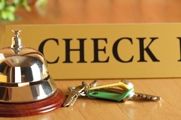 Check-in/check-out kiosk