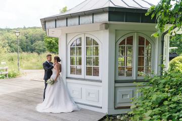 Outdoor wedding area