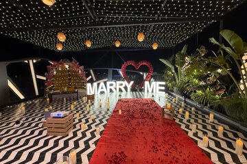 Outdoor banquet area