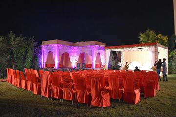 Outdoor banquet area
