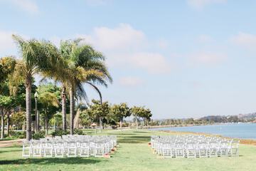 Outdoor wedding area
