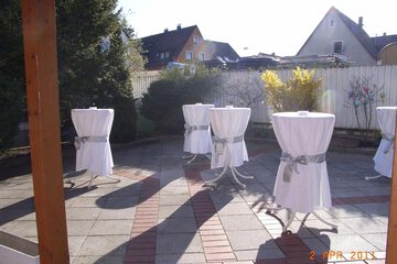 Outdoor banquet area