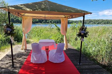 Outdoor wedding area