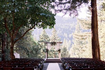 Outdoor wedding area
