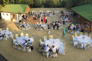 Outdoor wedding area