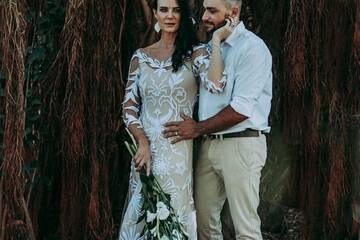 Outdoor wedding area