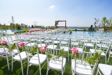 Outdoor wedding area