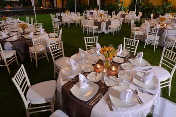 Outdoor banquet area
