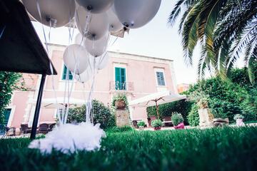 Outdoor wedding area