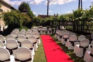 Outdoor wedding area