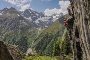 Outdoor rock climbing