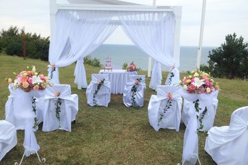 Outdoor wedding area