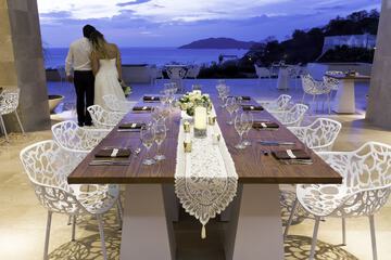 Outdoor wedding area