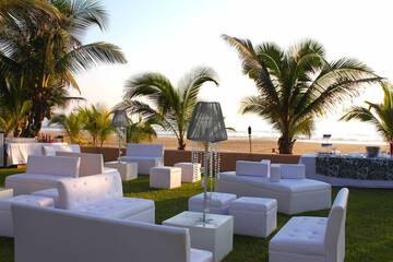 Outdoor wedding area