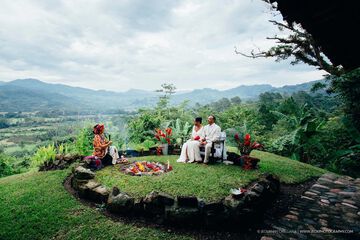Outdoor wedding area