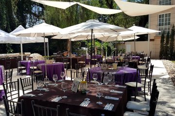 Outdoor banquet area